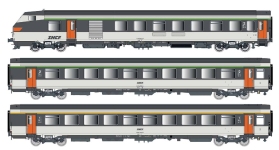 LS Models LS41250DC - H0 - 3-tlg. Set Personenwagen, SNCF, Ep. IV
